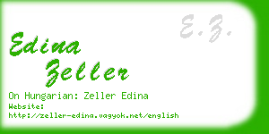 edina zeller business card